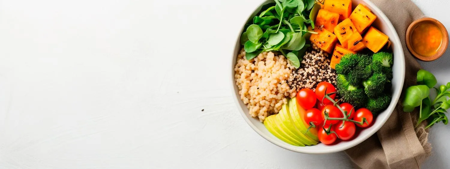 Healthy meal preparation with fresh ingredients